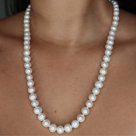 Long White Pearls